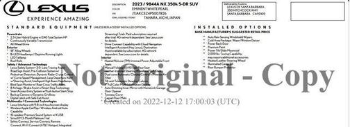 2023 Lexus NX 350h NX 350h