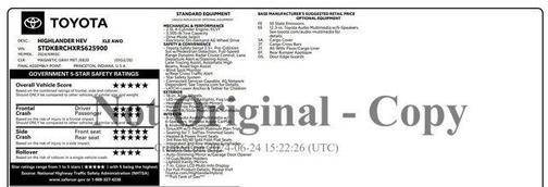 2024 Toyota Highlander Hybrid XLE