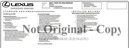 2024 Lexus RX 350 Premium