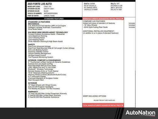 2023 Kia Forte LXS