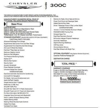 2017 Chrysler 300C Base