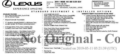2019 Lexus NX 300 Base