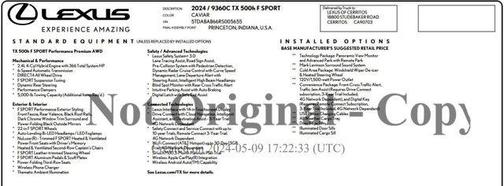2024 Lexus TX 500h F SPORT Premium