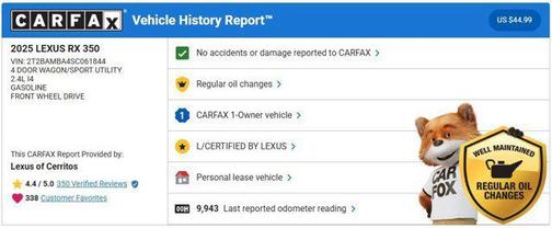 2025 Lexus RX 350 Base