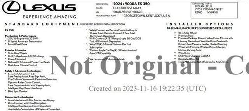 2022 Lexus RX 350 Base