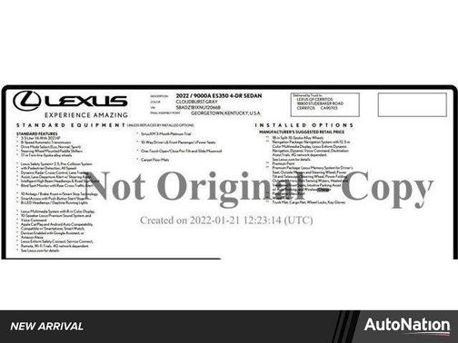 2022 Lexus ES 350 Base