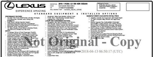 2018 Lexus LS 500 Base