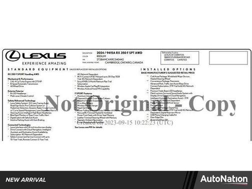 2024 Lexus RX 350 F SPORT Handling