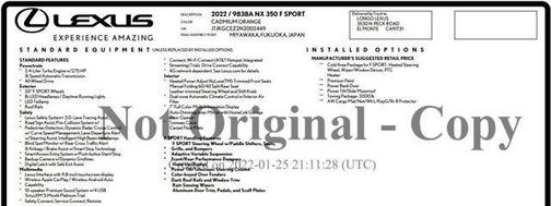 2022 Lexus NX 350 F SPORT Handling