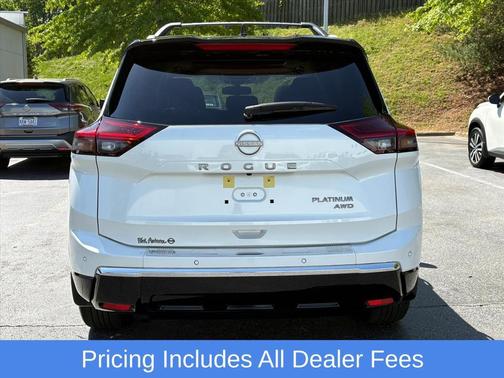 Everest White Pearl/Super Black 2025 Nissan Rogue Platinum