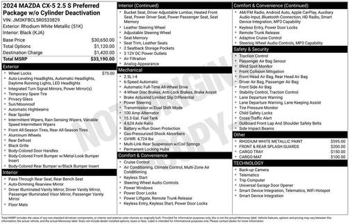 2024 Mazda CX-5 2.5 S Preferred Package