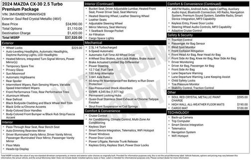 2024 Mazda CX-30 2.5 Turbo Premium Package