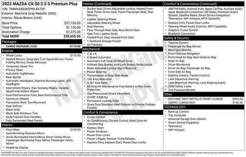 Polymetal Gray Metallic 2023 Mazda CX-50 2.5 S Premium Plus Package