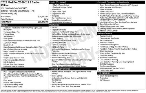 2023 Mazda CX-30 2.5 S Carbon Edition