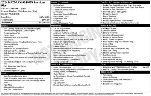 2024 Mazda CX-90 PHEV Premium Plus