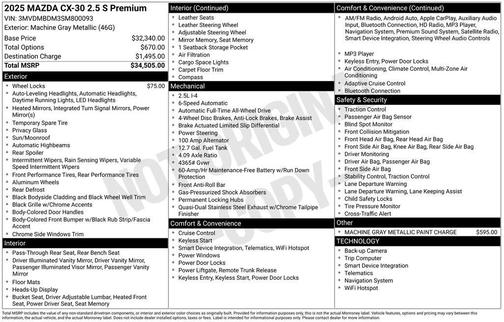 2025 Mazda CX-30 2.5 S Premium Package