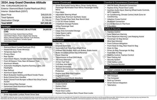 2024 Jeep Grand Cherokee Altitude
