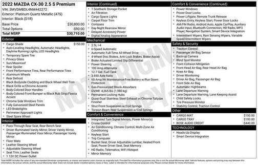 2022 Mazda CX-30 2.5 S Premium Package