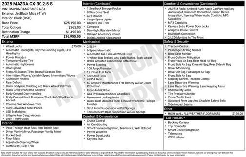 2025 Mazda CX-30 2.5 S