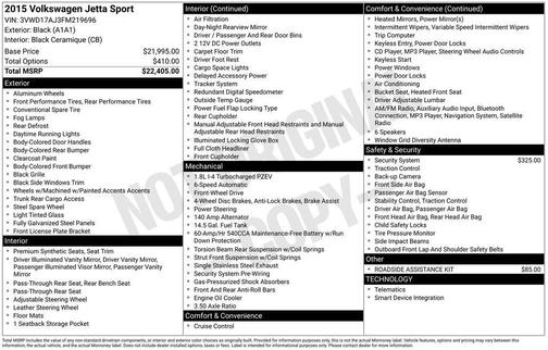 2015 Volkswagen Jetta 1.8T Sport