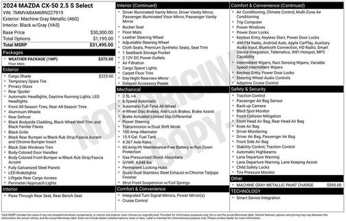 2024 Mazda CX-50 2.5 S Select Package