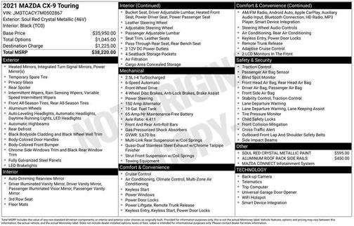 2021 Mazda CX-9 Touring