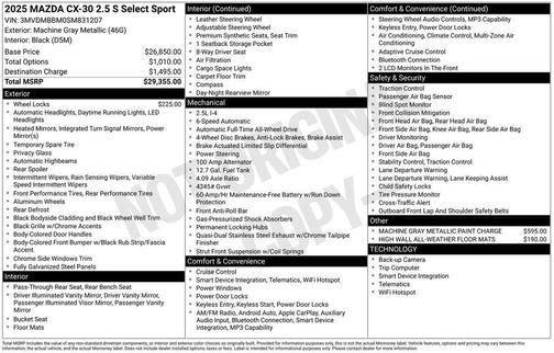 2025 Mazda CX-30 2.5 S Select Sport