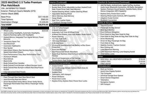 2025 Mazda Mazda3 2.5 Turbo AWD