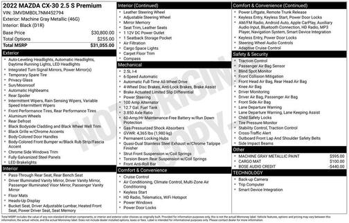2022 Mazda CX-30 2.5 S Premium Package