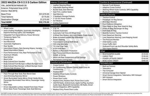 2022 Mazda CX-5 2.5 S Carbon Edition