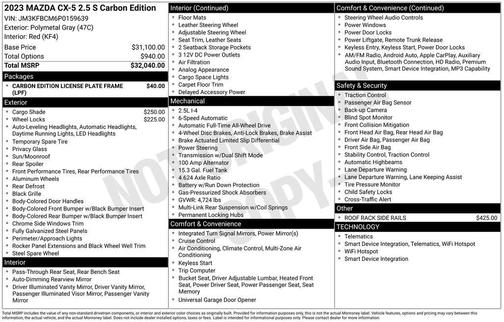 2023 Mazda CX-5 Carbon Edition