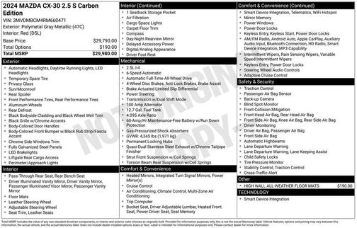 2024 Mazda CX-30 2.5 S Carbon Edition