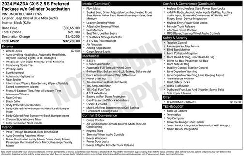2024 Mazda CX-5 2.5 S Preferred Package