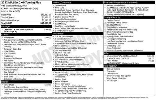 2022 Mazda CX-9 Touring