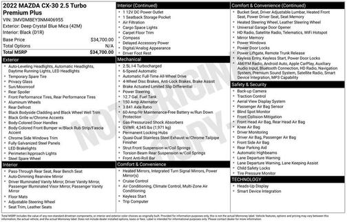 2022 Mazda CX-30 2.5 Turbo Premium Plus Package