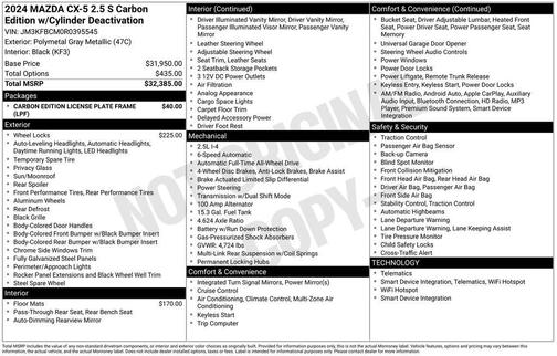 2024 Mazda CX-5 Carbon Edition