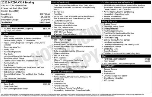 2022 Mazda CX-9 Touring