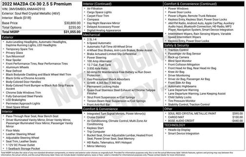 2022 Mazda CX-30 2.5 S Premium Package
