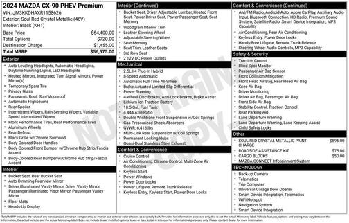 2024 Mazda CX-90 PHEV Premium