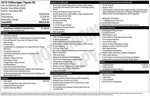 2018 Volkswagen Tiguan 2.0T SE 4MOTION
