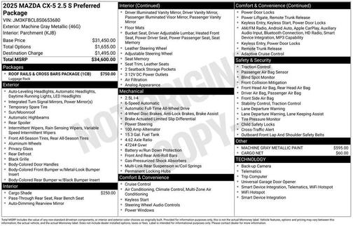 2025 Mazda CX-5 2.5 S Preferred Package