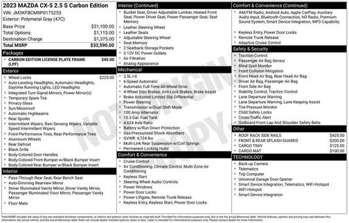 2023 Mazda CX-5 2.5 S Carbon Edition