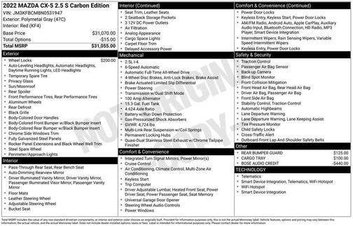2022 Mazda CX-5 Carbon Edition
