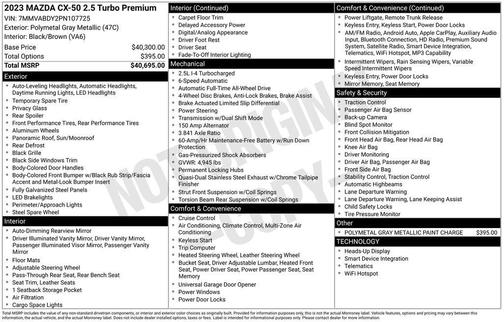 2023 Mazda CX-50 2.5 Turbo Premium Package