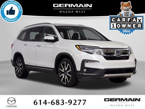Platinum White Pearl 2021 Honda Pilot Touring 8-Passenger