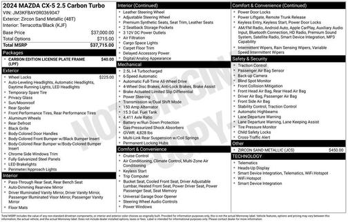 2024 Mazda CX-5 Carbon Edition Turbo