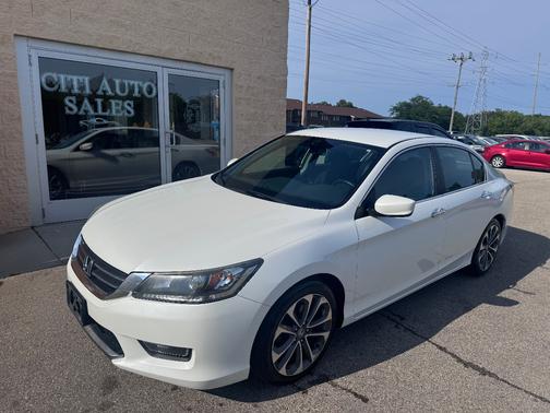 White 2015 Honda Accord Sport
