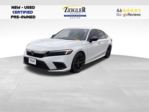 Platinum White Pearl 2024 Honda Civic Sport