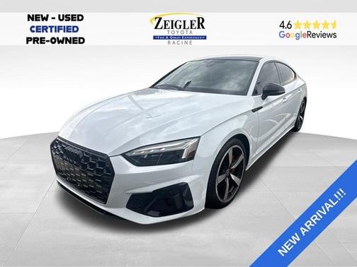 Glacier White Metallic 2023 Audi A5 Sportback 45 S Line Premium Plus