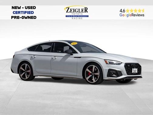 Glacier White Metallic 2023 Audi A5 Sportback 45 S Line Premium Plus